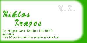 miklos krajcs business card